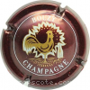 capsule champagne  1 - Coq, Ecriture blanche 