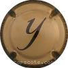 capsule champagne Fond or foncé - verso métal en Anglais 