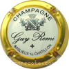capsule champagne Petit blason avec feuilles, nom horizontal 