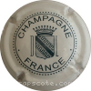capsule champagne Série 04 - Ecusson fin, initiale de chaque coté 