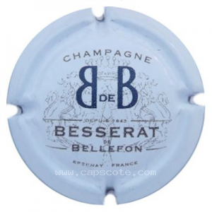 capsule champagne Besserat De Bellefon Initiale B B et Nom en dessous
