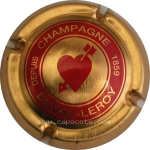 capsule champagne Duval-Leroy  Série 10 - Coeur moyen, inscription dans double cercle