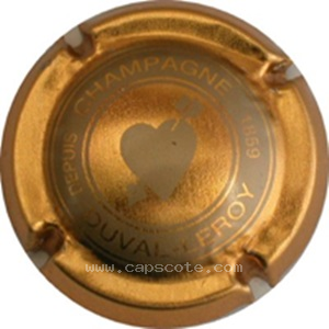 capsule champagne Duval-Leroy  Série 10 - Coeur moyen, inscription dans double cercle