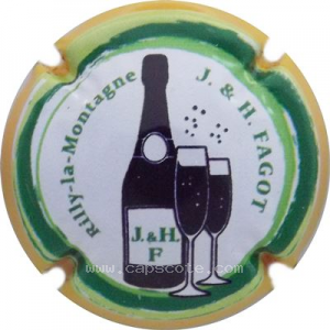 capsule champagne Fagot Joseph & Hubert  1 - Bouteille, Coupes, Nom circulaire (6)
