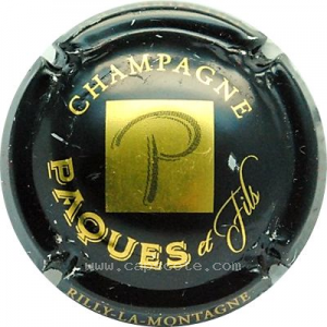 capsule champagne Paques et Fils Initiale P encadrée