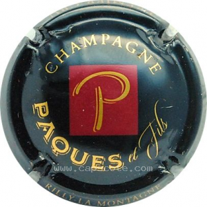 capsule champagne Paques et Fils Initiale P encadrée