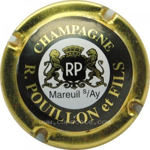 capsule champagne Pouillon R. & Fils Ecusson, nom circulaire