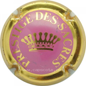 capsule champagne Prestige des Sacres Grande couronne, écriture circulaire