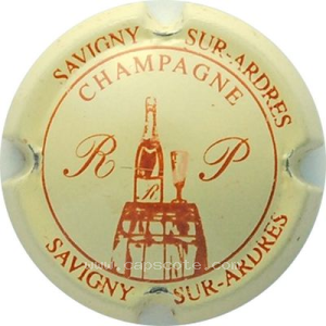 capsule champagne Radin - Pintat Anonyme, initiales RP et bouteille