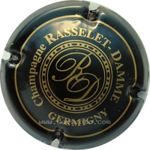 capsule champagne Rasselet-Damme Initiales au centre