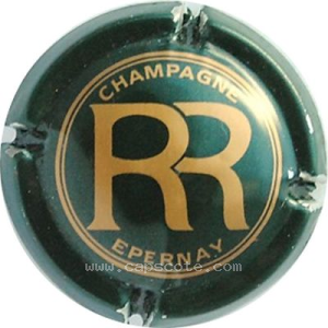 capsule champagne Renaudin R. Initiales grandes au centre 