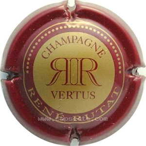 capsule champagne Rutat René Initiales RR inversées espacées, Vertus horizontal