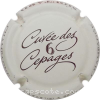 capsule champagne  6- Cuvée des 6 Cépages, inscription sur la jupe 