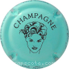 capsule champagne 04 - Portrait dessin Nom sur contour 