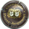 capsule champagne Ecusson, initiales PJ fond blanc  