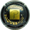 capsule champagne Initiale P encadrée 