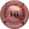 capsule champagne Initiales HB au centre, nom circulaire 