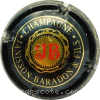 capsule champagne Initiales JB au centre, nom circulaire 