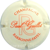 capsule champagne Initiales PG en grand, Nom horizontal 