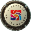 capsule champagne Logo carré multicolore 
