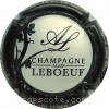 capsule champagne Nom horizontal, initiales 