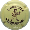 capsule champagne Série 02 - Nom circulaire, dessin marron sur fond crème 