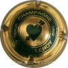 capsule champagne Série 10 - Coeur moyen, inscription dans double cercle 